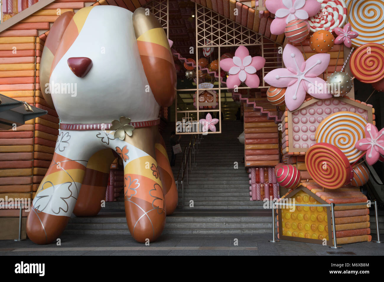 Il 2018 è un anno del cane. In astrologia Cinese, ogni anno si riferisce ai cinesi zodiaco animale usando un 12 anno ciclo. 2018 viene specificato come una massa Foto Stock