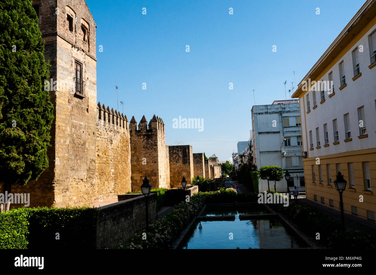 Cairuán, Muralla de la calle Cairuán, Cordova, Murallas de Córdoba, Andalusia, Spagna Foto Stock