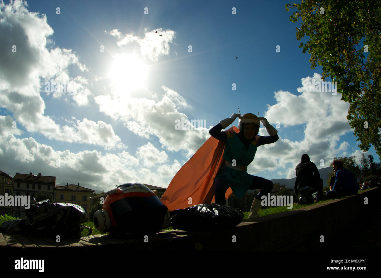 Lucca Comics Festival, persone e Cosplayers Foto Stock