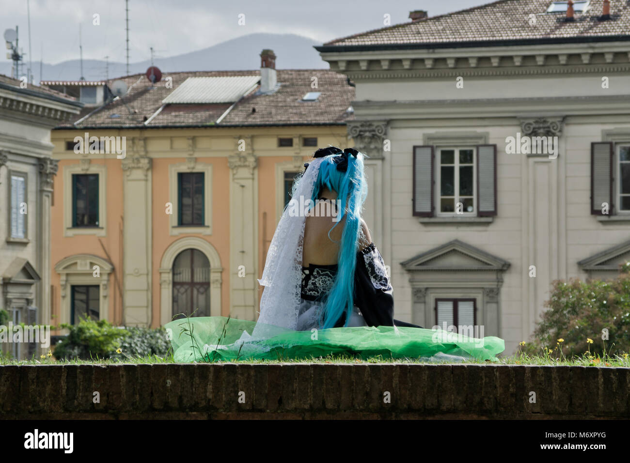 Lucca Comics Festival, persone e Cosplayers Foto Stock