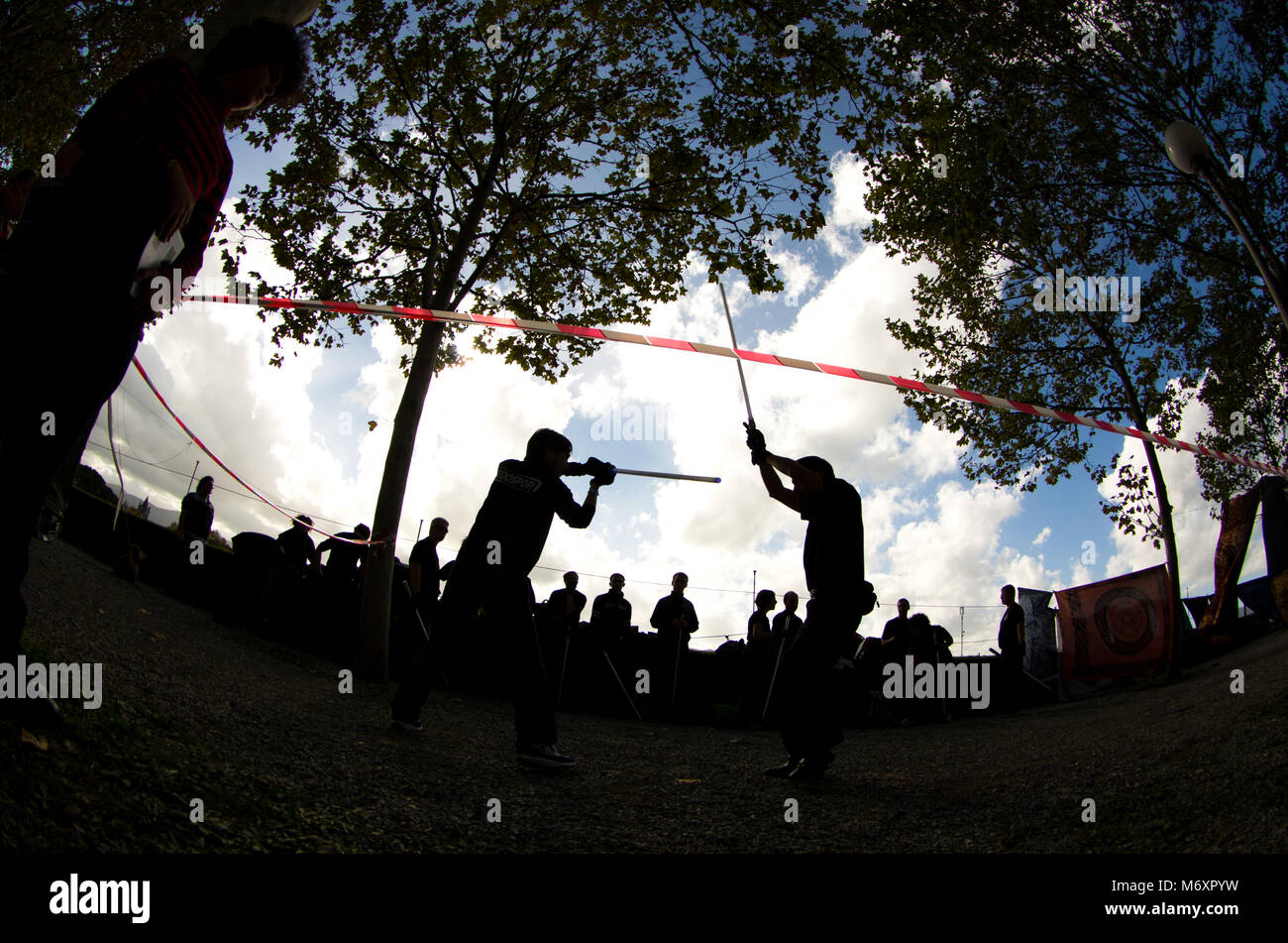 Lucca Comics Festival, persone e Cosplayers Foto Stock