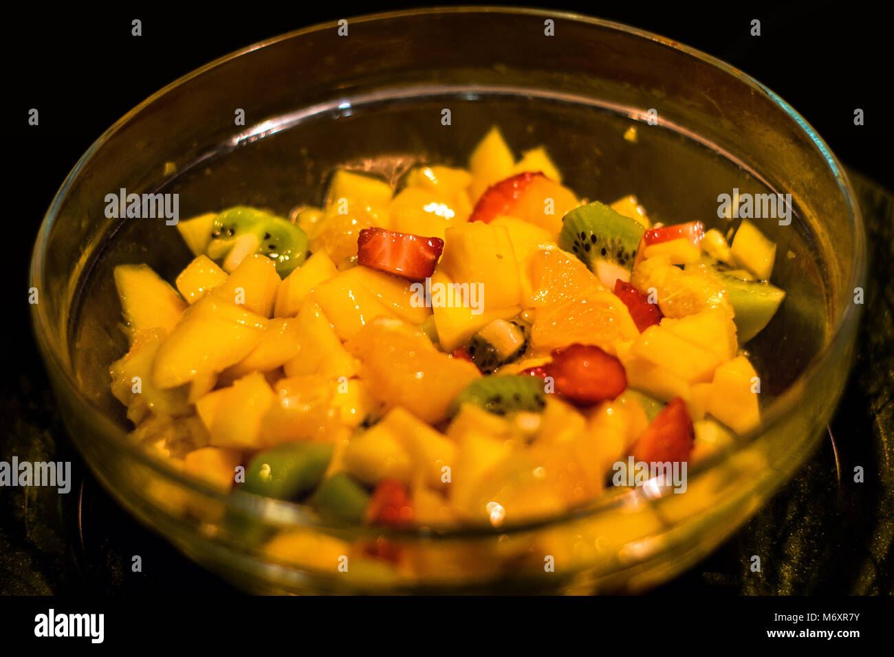La frutta sana insalata ricette Foto Stock