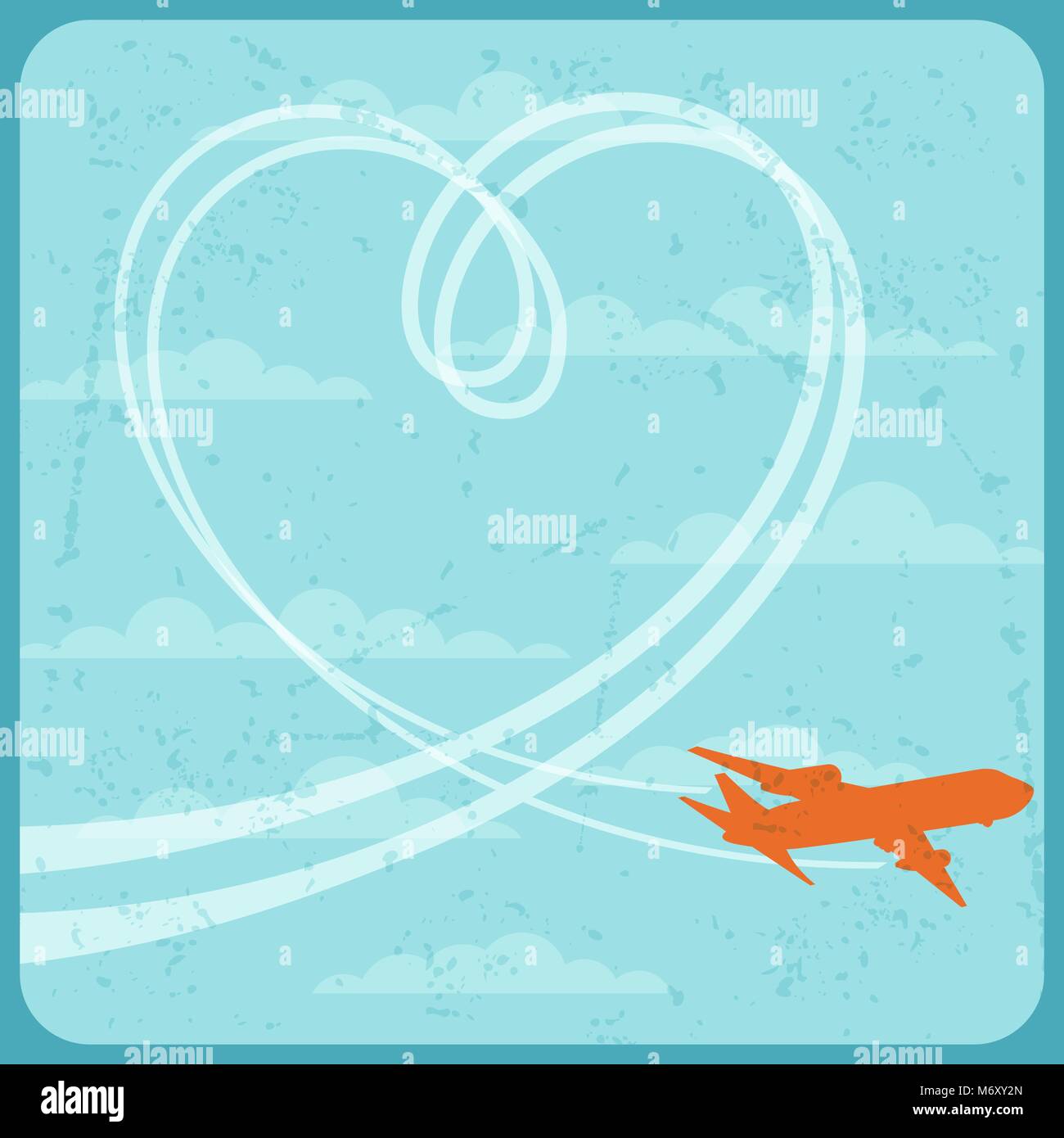 Illustrazione di aeroplano che vola nel cielo Illustrazione Vettoriale