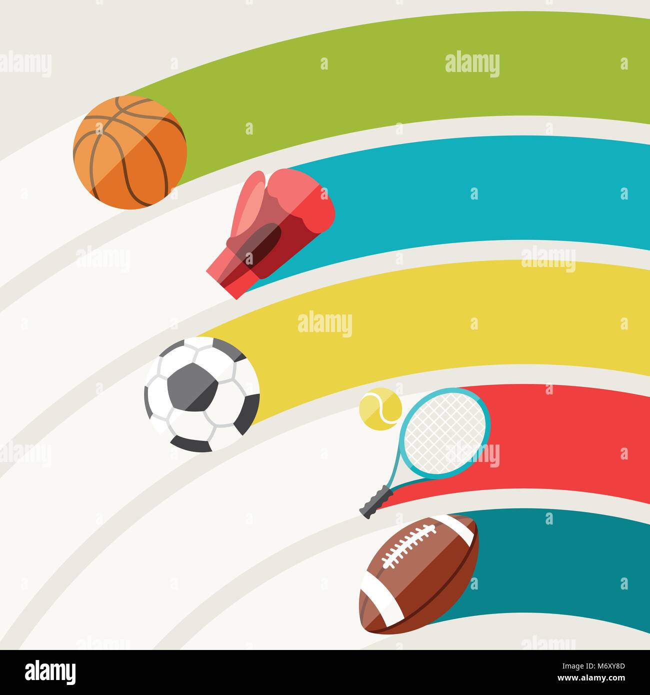 Abstract sfondo con icone dello sport Illustrazione Vettoriale