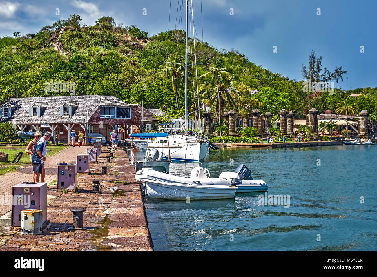 Nelsons Dockyard, Antigua West Indies Foto Stock