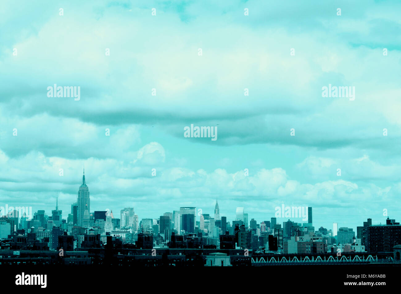 Aqua NYC Skyline Foto Stock