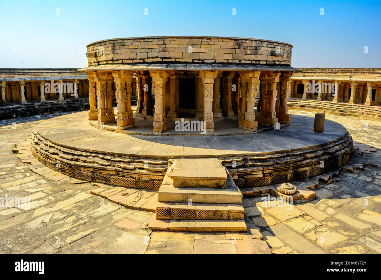 Chausath Yogini Temple, Morena, Gwalior, Madhya Pradesh, India Foto Stock