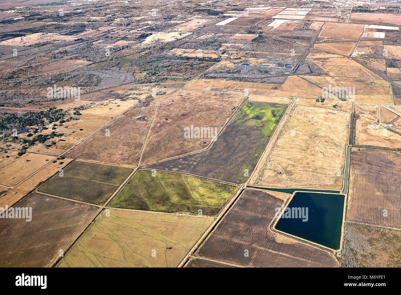 Vista aerea del paesaggio agricolo Foto Stock