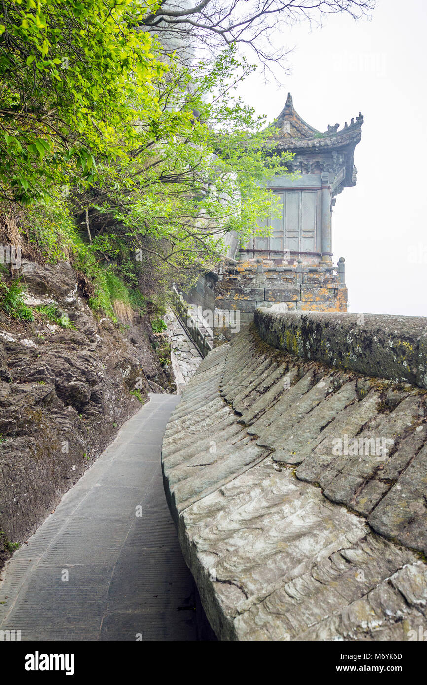 Cina, provincia di Hubei, il monastero Wudang, la Città Proibita nella parte superiore Foto Stock