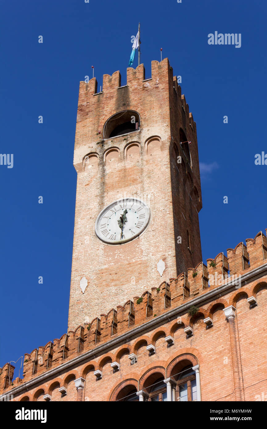 Torre Civica in Piazza dei Signori, Treviso, Italia Foto Stock