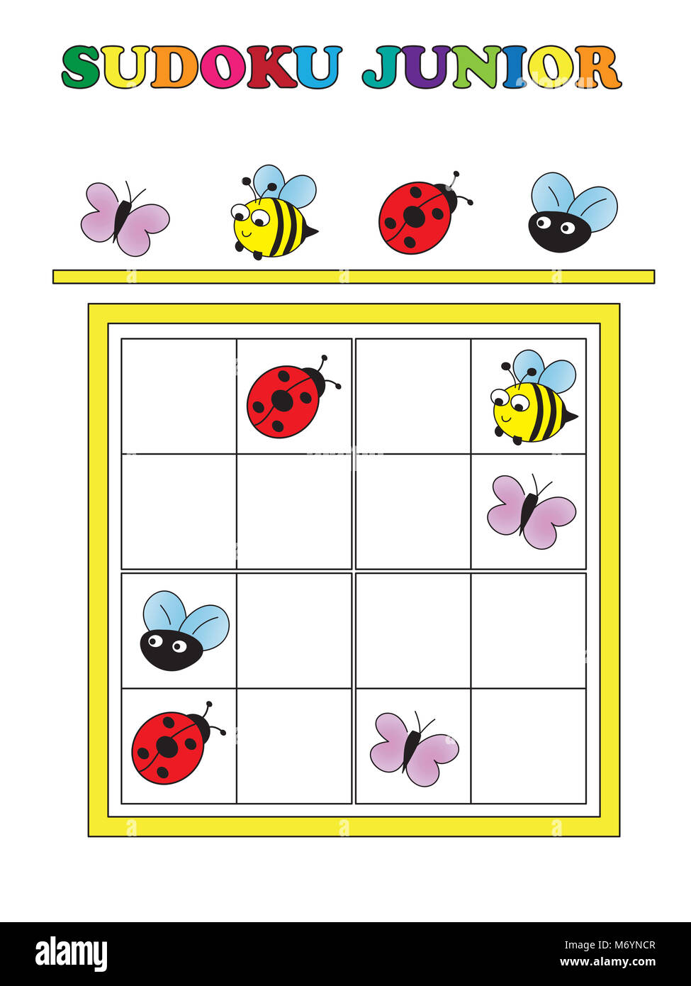 Gioco per bambini: Sudoku gioco junior Foto stock - Alamy