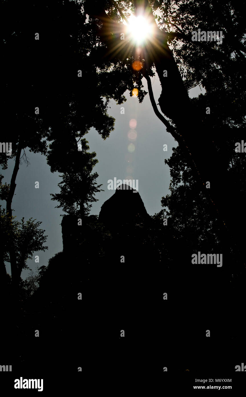 E Yaxhá Nakum, culturali e monumenti naturali, Guatemala, Petén Foto Stock
