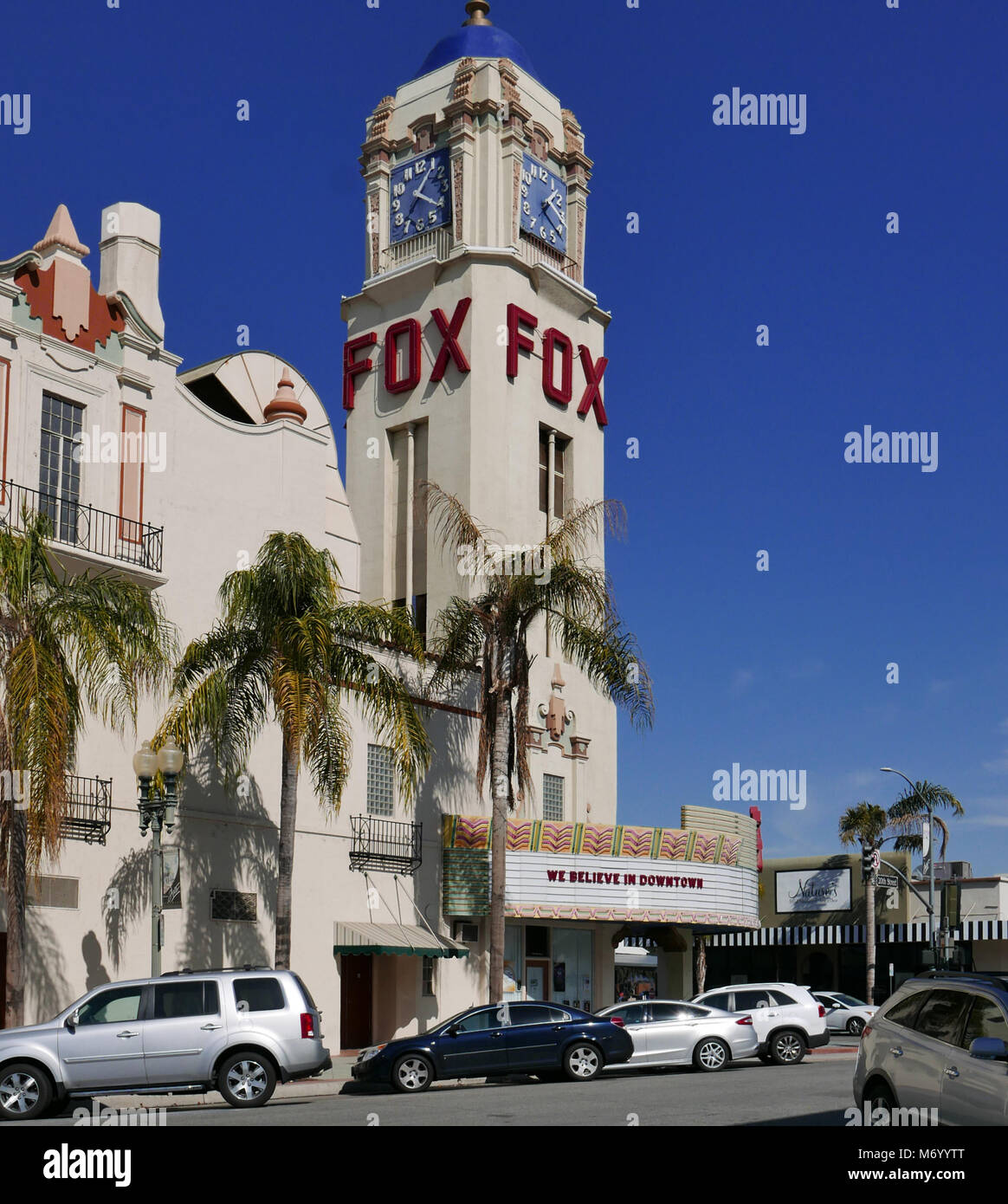 Teh Fox Theatre nel centro cittadino di Bakerfield, California foto di Dennis Brack Foto Stock