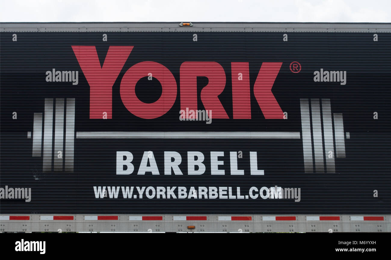 York Barbell pesi hall of fame in York PA Foto Stock