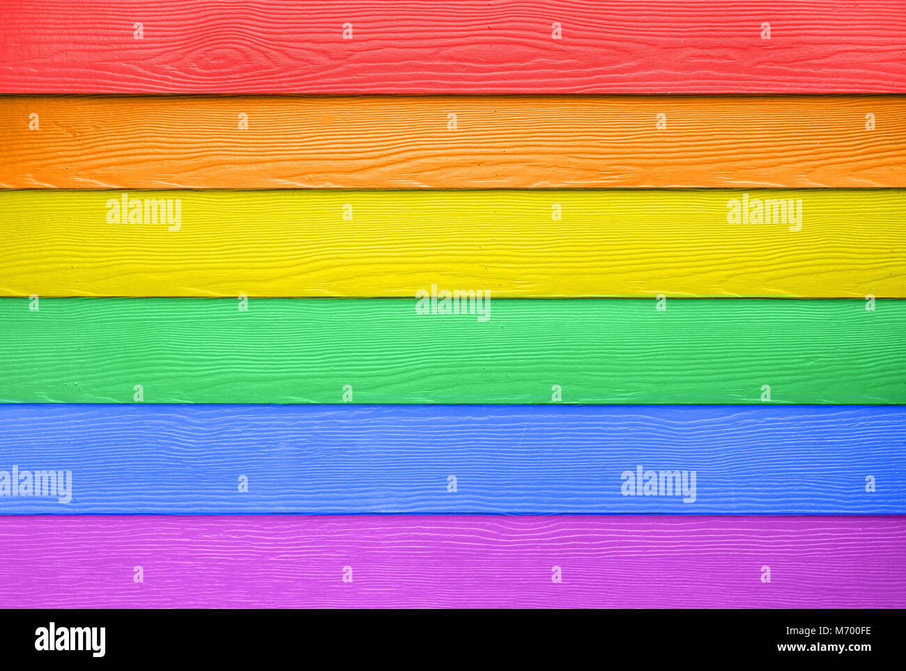 Flag di LGBT in legno colorato scheda Sfondo astratto Foto Stock