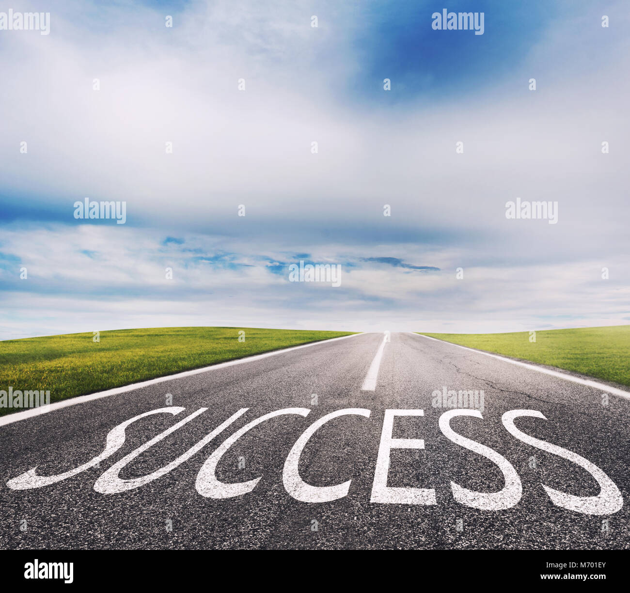 La via del successo. Concetto di successo e azienda startup Foto Stock