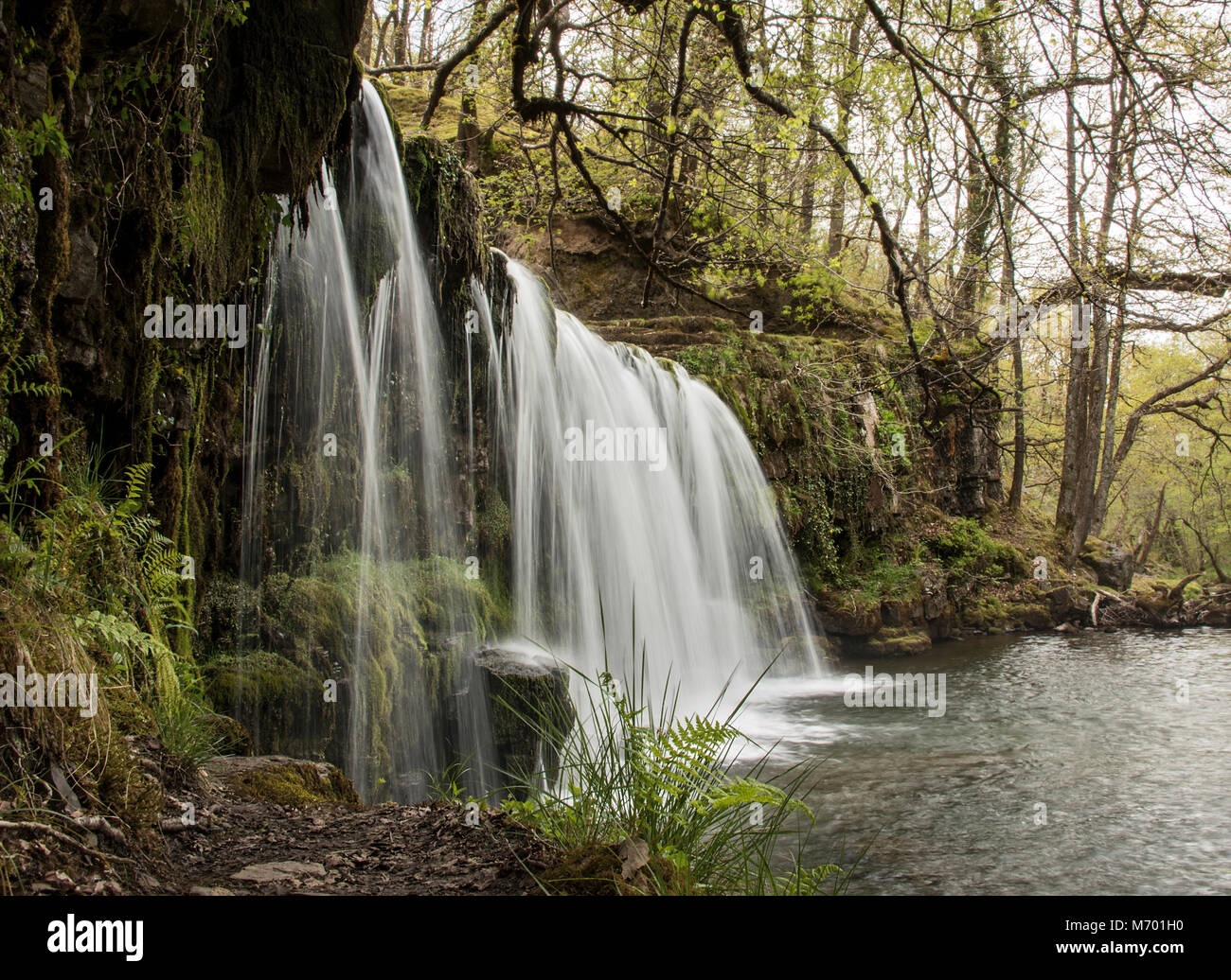 Cascata a Ystradfelte Brecon Beacons Galles Foto Stock