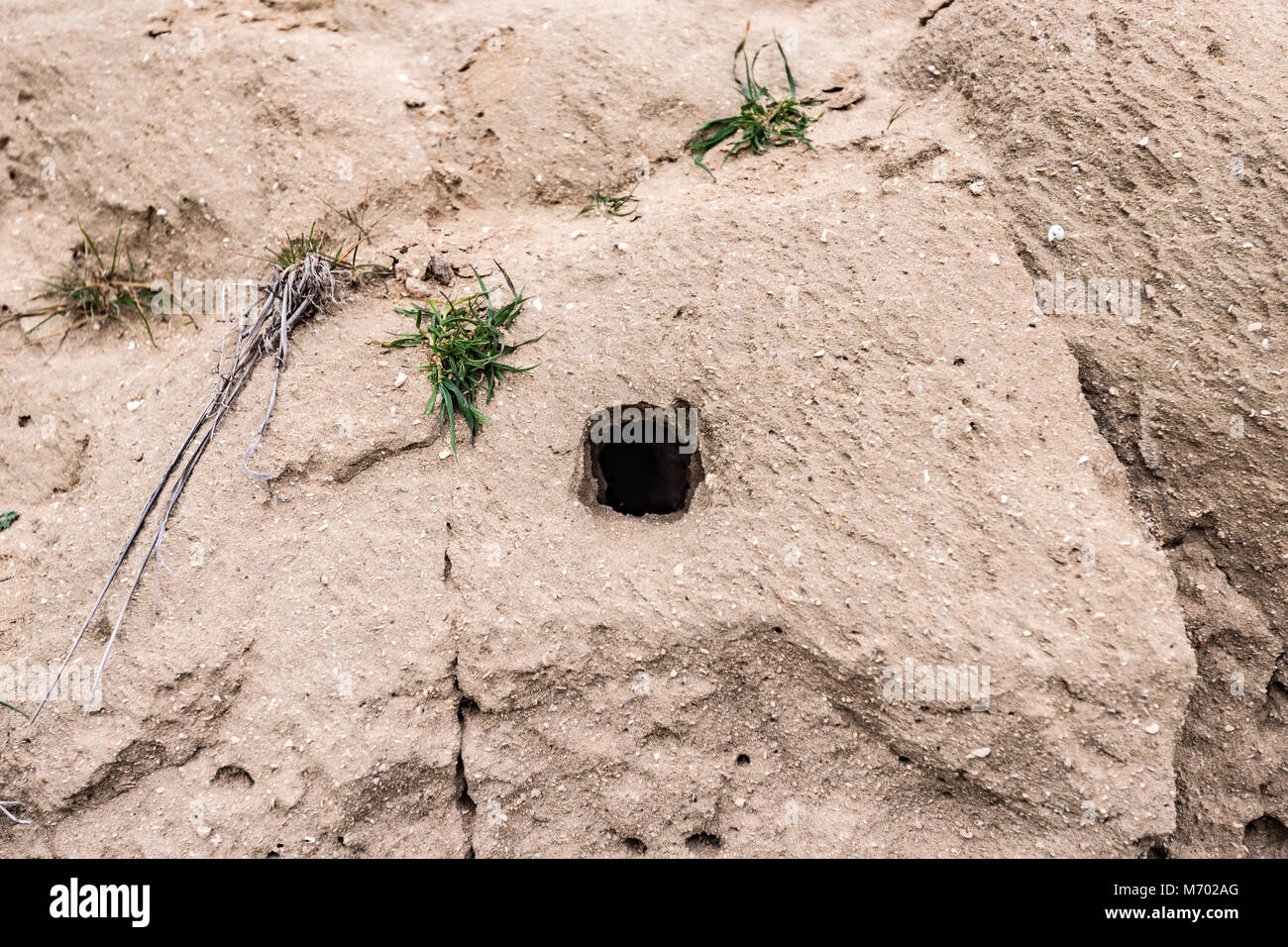 Foro nella roccia Foto Stock