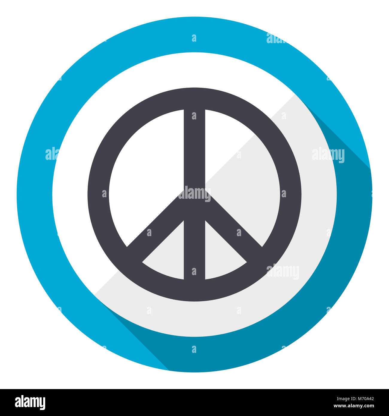 La pace blue design piatto icona web Foto Stock