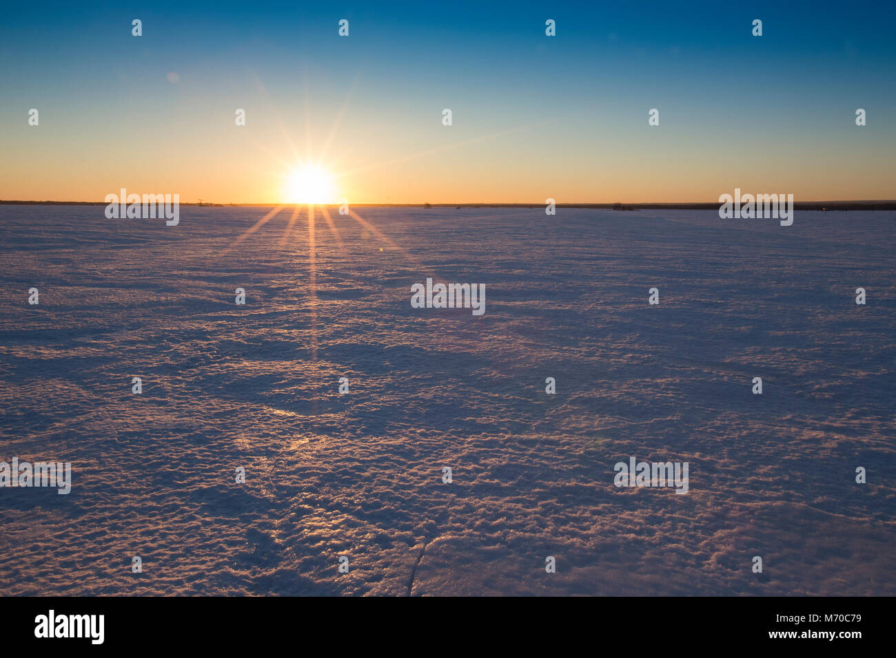 Paesaggio invernale in Québec Canada Foto Stock