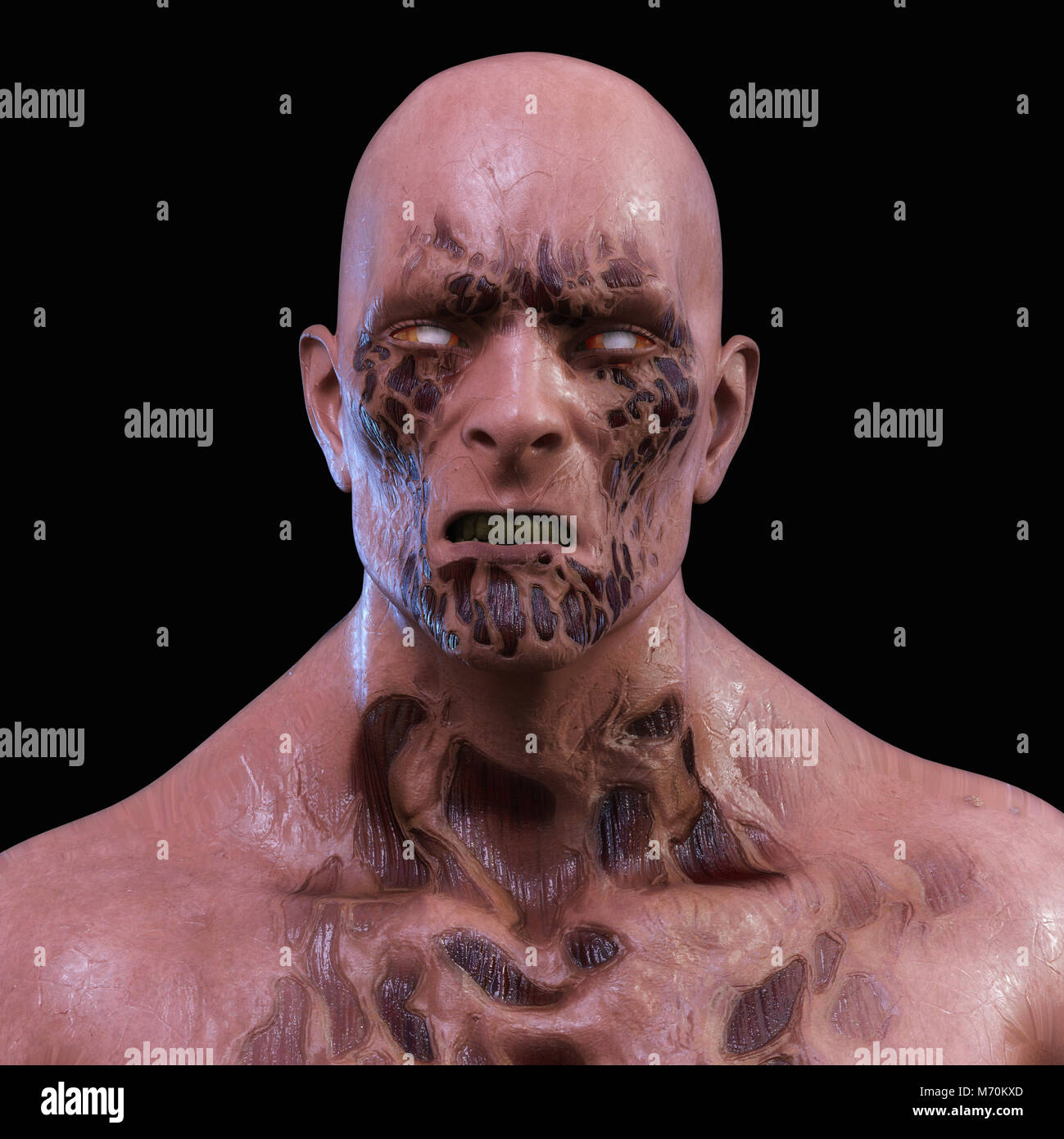 Digitali 3D illustrazione di una raccapricciante creatura Foto Stock