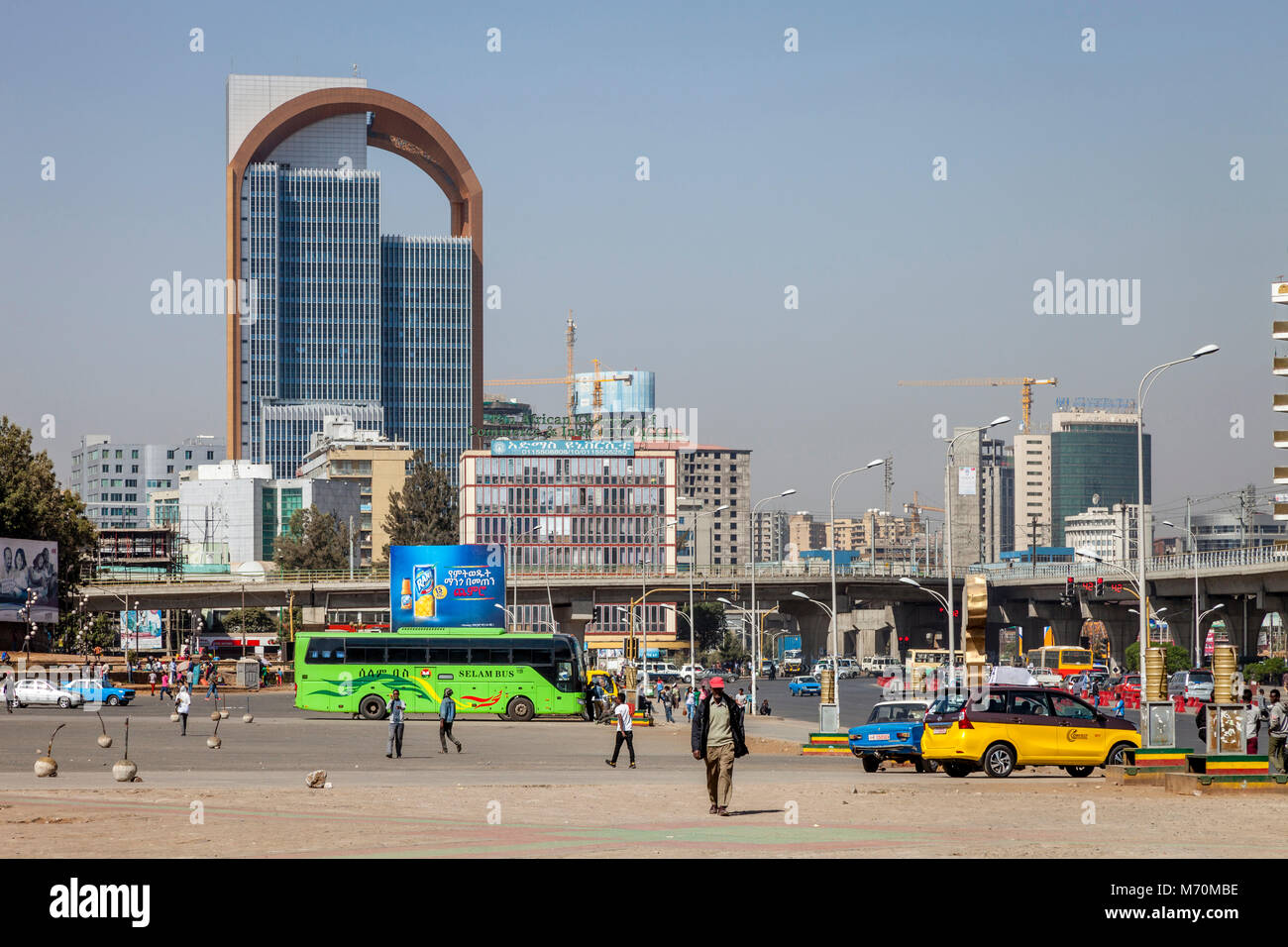 Meskel Square, Addis Abeba, Etiopia Foto Stock