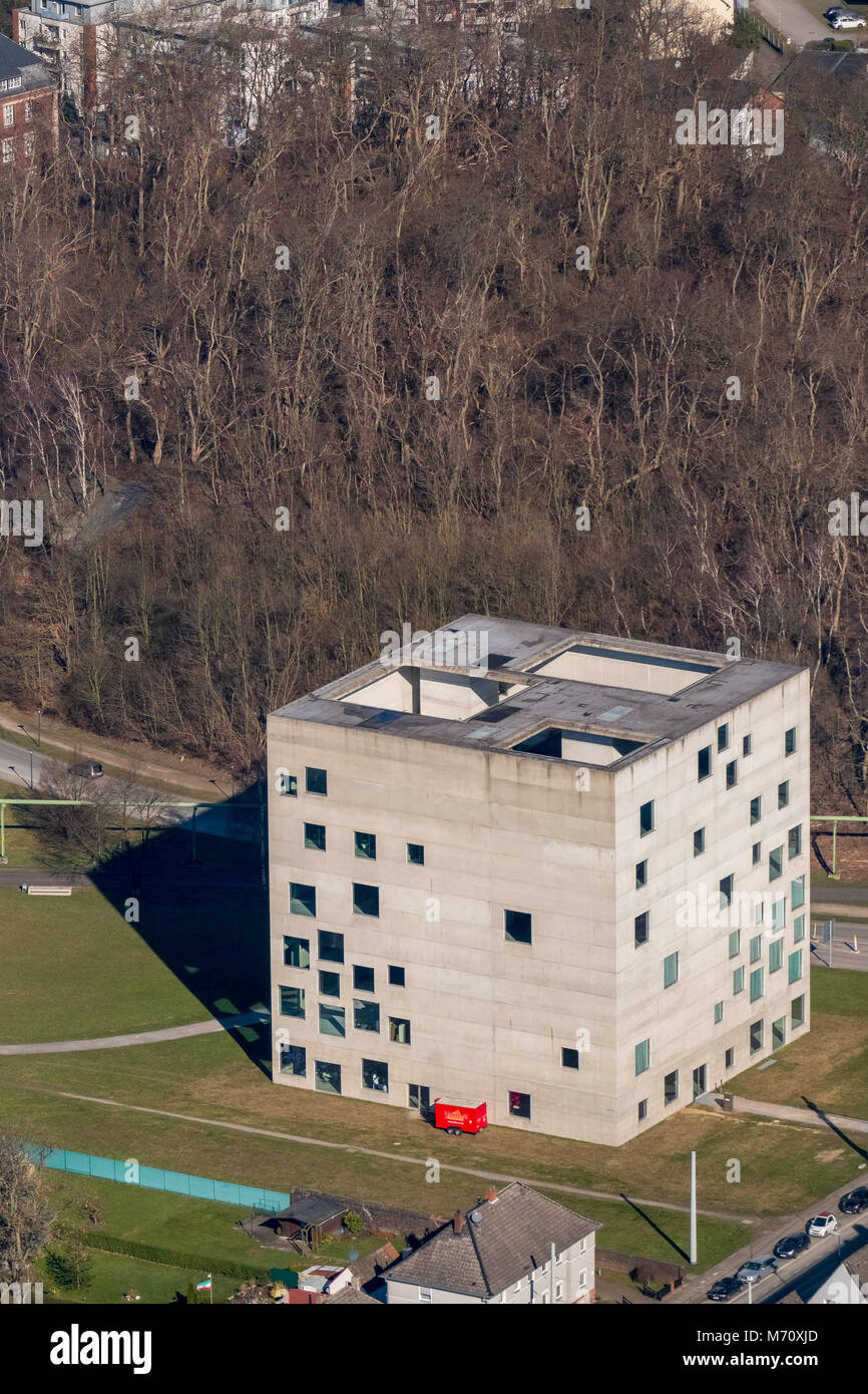 Folkwang Università delle Arti di - SANAA edificio, al patrimonio culturale del mondo Zeche Zollverein, di Essen, Renania settentrionale-Vestfalia. Essen, la zona della Ruhr Foto Stock