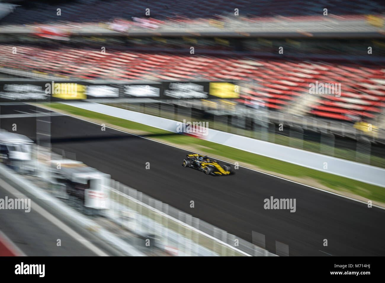 Barcellona, Spagna. 7 Marzo, 2018: Nico Hulkenberg (GER) unità nella sua Renault RS18 durante il giorno sei di un test di Formula Uno al Circuit de Catalunya Credito: Matthias Oesterle/Alamy Live News Foto Stock