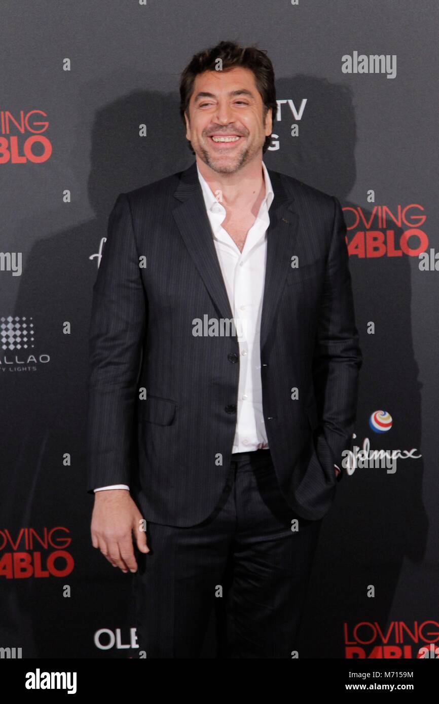 Premier de la pelicula 'amante Pablo', protagonizada por Penelope Cruz y Javier Bardem y dirigida por Fernando Leon de Aranoa. (Foto: Jose Cuesta/261/Cordon Premere). Javier Bardem. Cordon premere Foto Stock