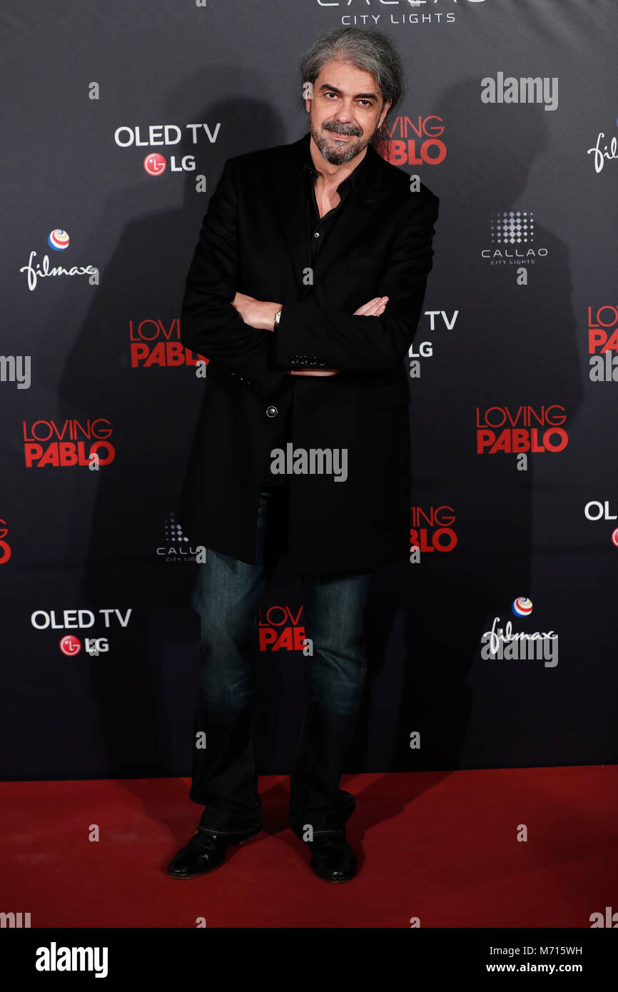 Madrid, Spagna. Il 7 marzo 2018. Fernando Leon de Aranoa durante la premiere del film 'amante Pablo " Madrid 07/03/2018 Credit: Gtres Información más Comuniación on line, S.L./Alamy Live News Foto Stock