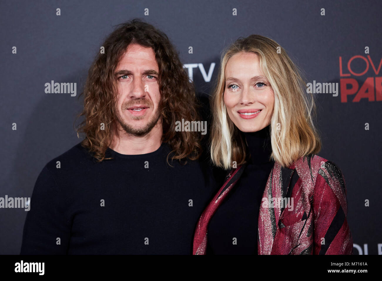 Madrid, Spagna. Il 7 marzo 2018. Carles Puyol y Vanessa Lorenzo durante la premiere del film 'amante Pablo " Madrid 07/03/2018 Credit: Gtres Información más Comuniación on line, S.L./Alamy Live News Foto Stock