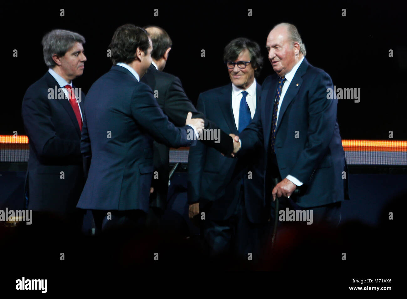 Il re Juan Carlos I di Spagna durante il gala di presentazione dei cartelli della Feria de San Isidro 2018' in Madrid 07/03/2018 Credit: Gtres Información más Comuniación on line, S.L./Alamy Live News Foto Stock Il re Juan Carlos I di Spagna durante il gala di presentazione dei cartelli della Feria de San Isidro 2018' in Madrid 07/03/2018 Credit: Gtres Información más Comuniación on line, S.L./Alamy Live News Foto Stock