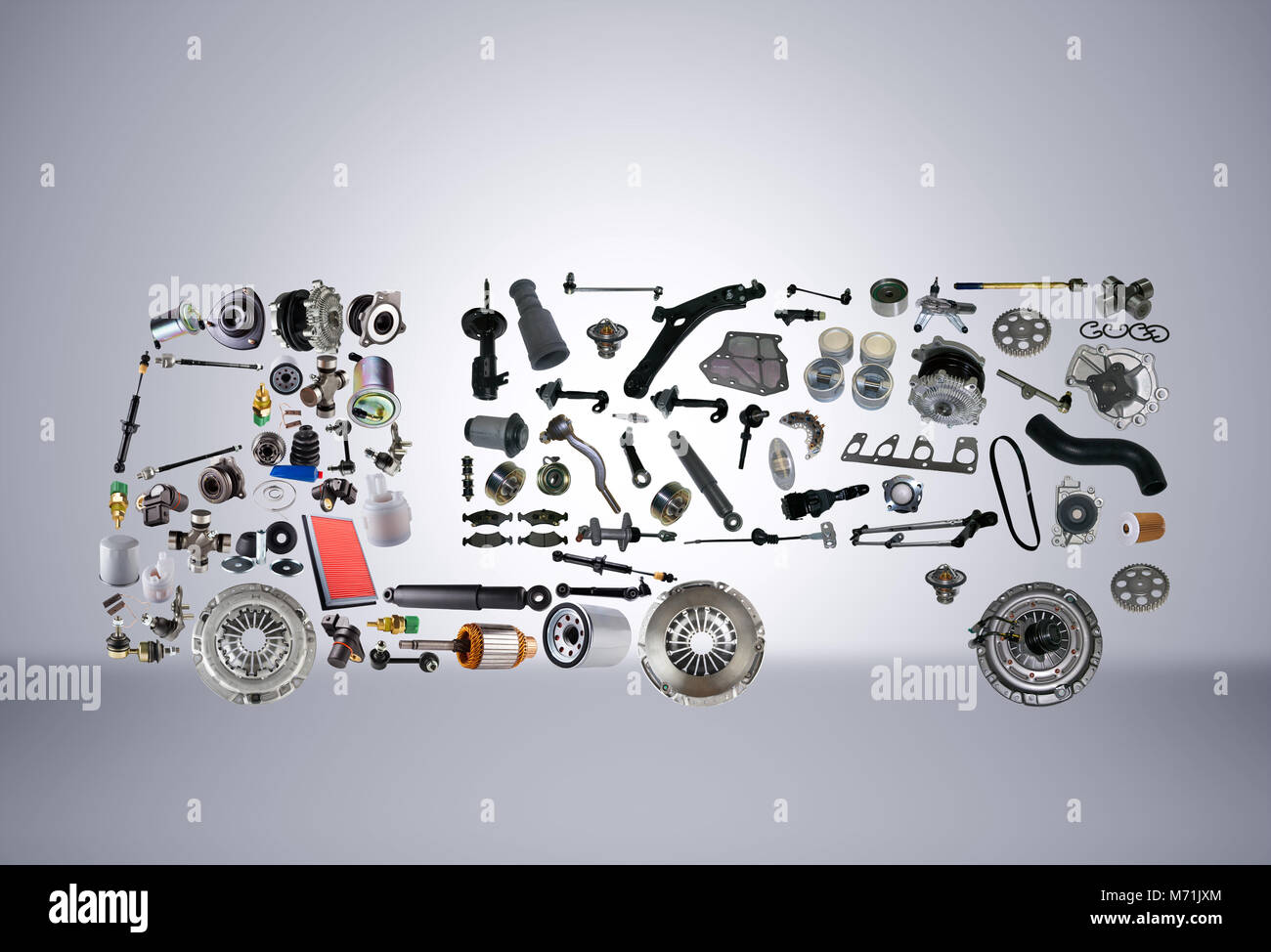 Immagini carrello assemblato da nuove parti di ricambio Foto Stock