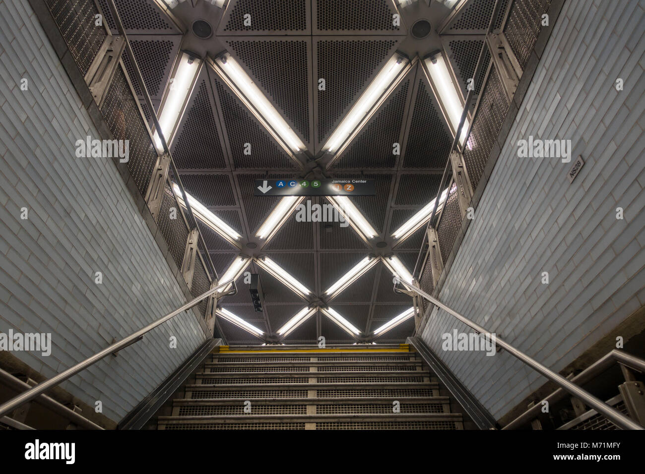 Fulton Street Subway Station a Manhattan NYC Foto Stock