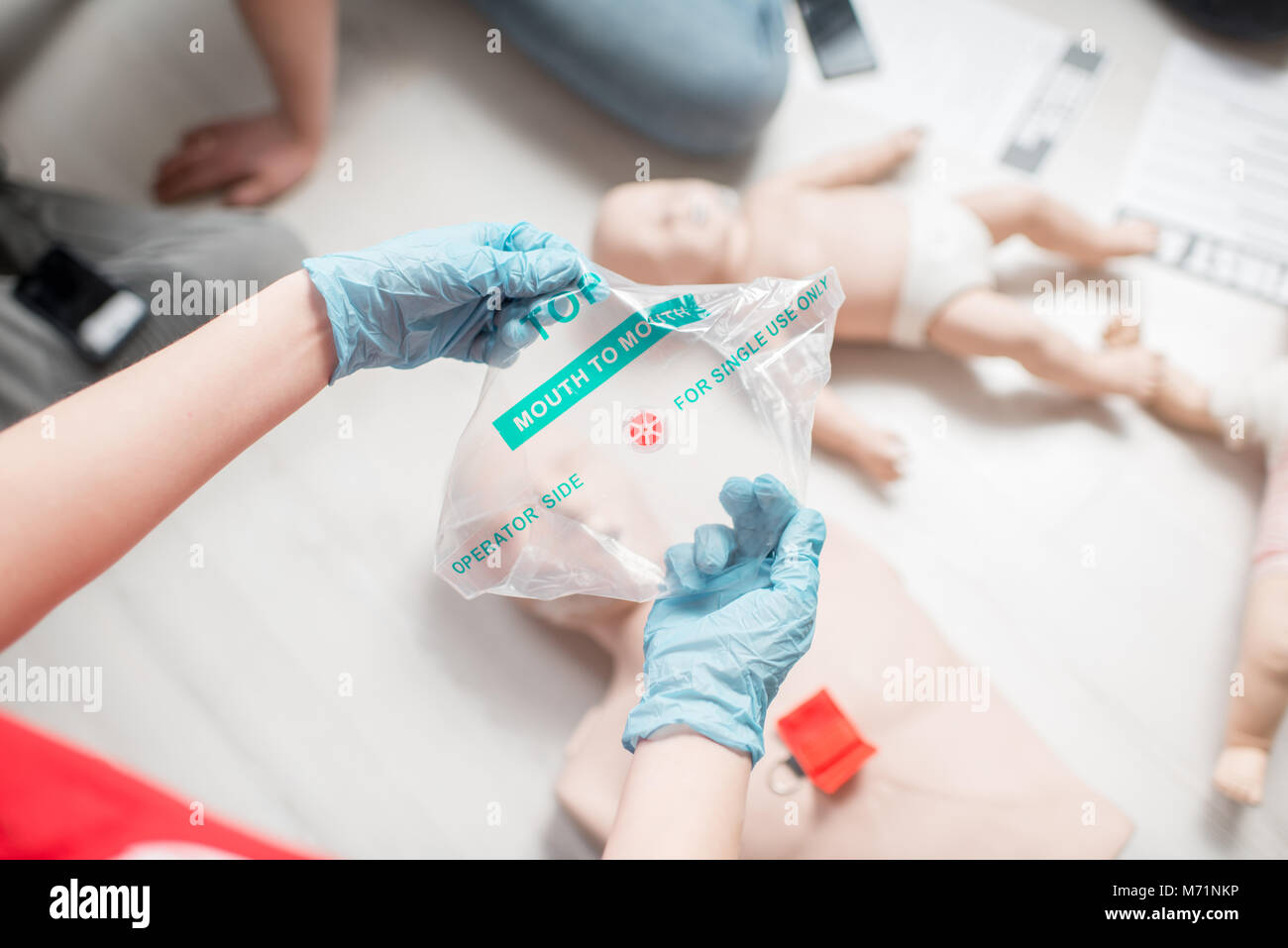 Formazione di primo soccorso Foto Stock