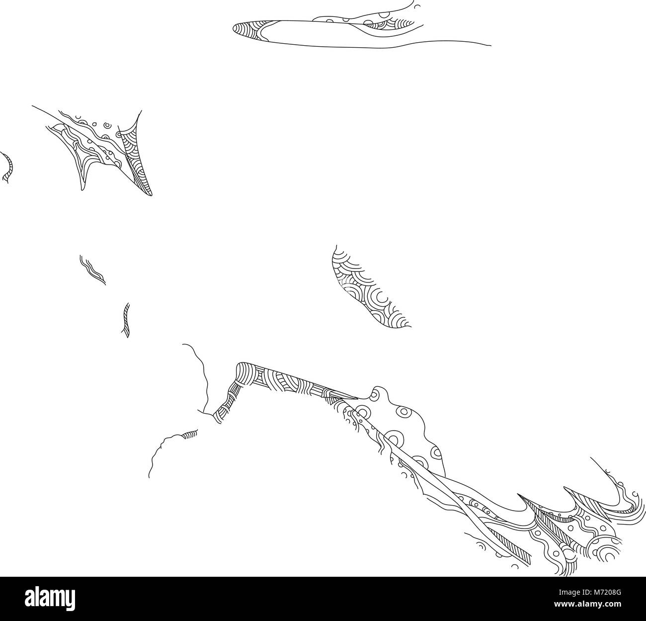 Doodle arte illustrazione di astore, Accipiter gentilis, a medio-grandi raptor in famiglia Accipitridae, che include altre extant diurna di rott Illustrazione Vettoriale