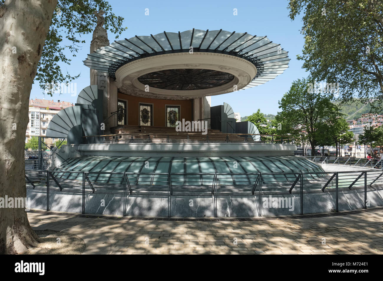 Chiosco di Arenal, Quiosco del Arenal, Bilbao, Pais Vasco, Spagna, Foto Stock