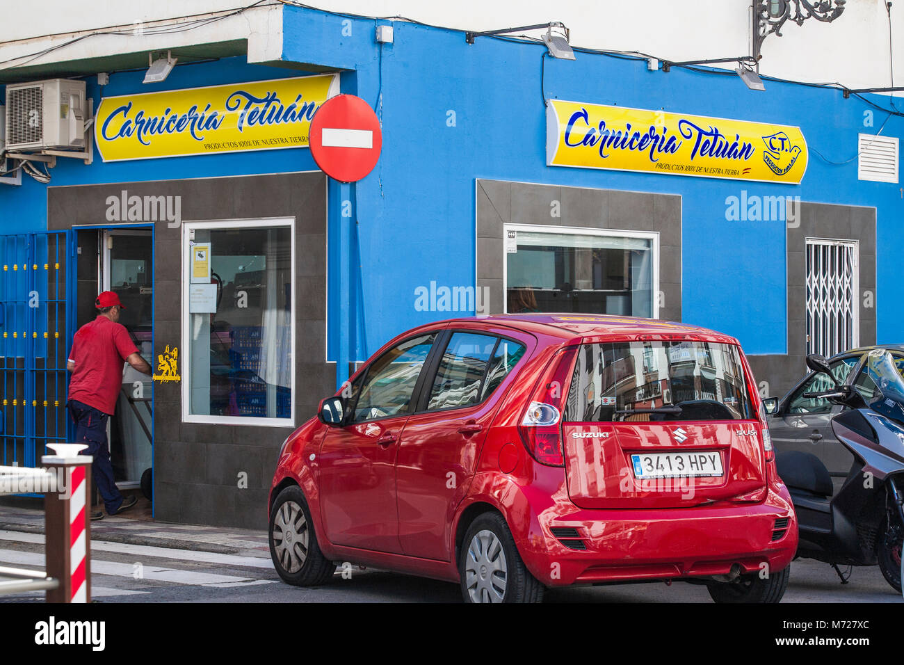 Halal macelleria in Spagna Foto Stock