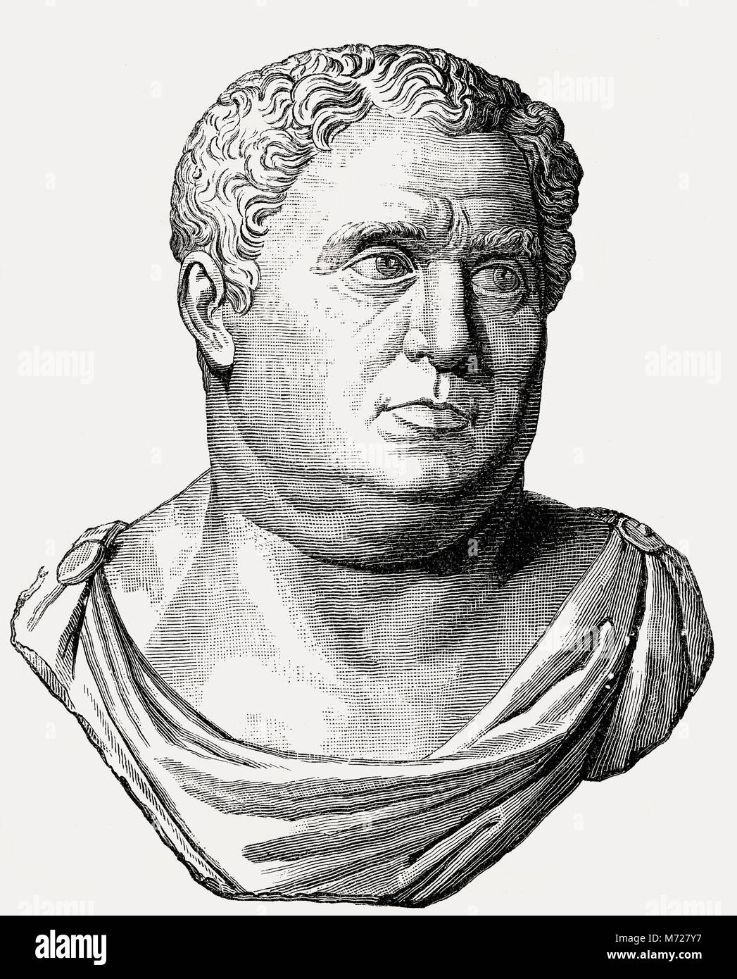 Aullo Vitellius, AD 15 - ANNUNCIO 69, imperatore romano Foto Stock