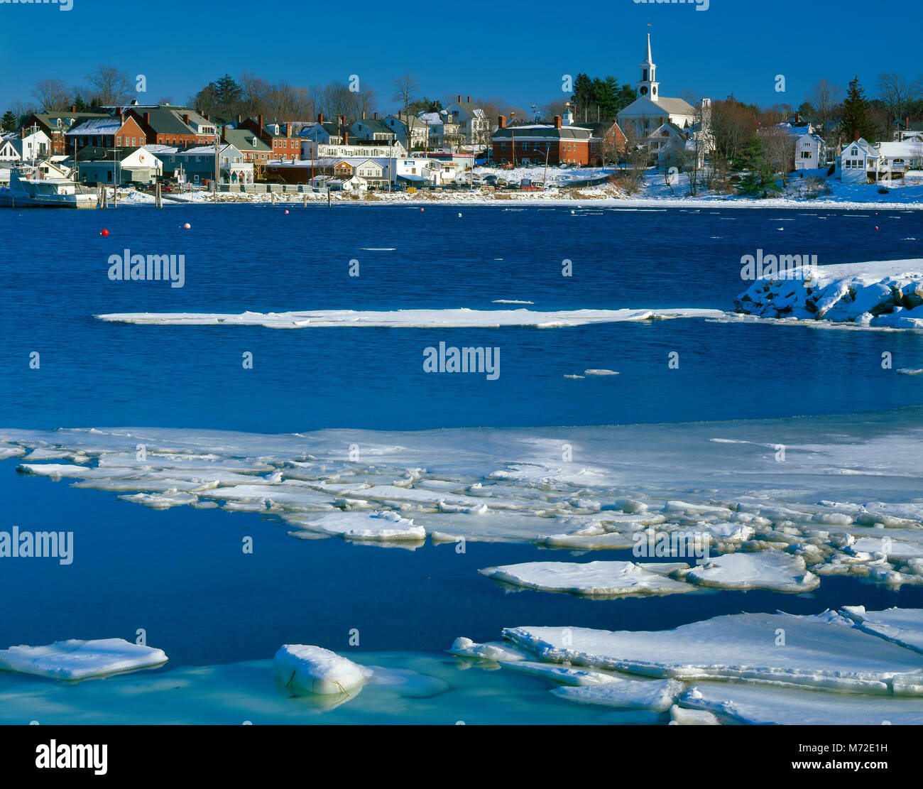 Inverno Harbour, Damariscotta, Maine Foto Stock