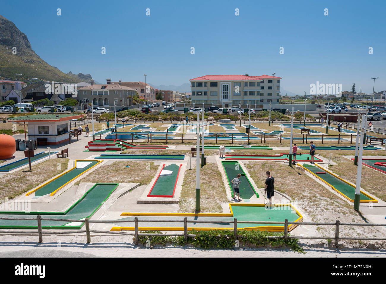 Il putt-putt mini golf in Muizenberg, Cape Town. Foto Stock