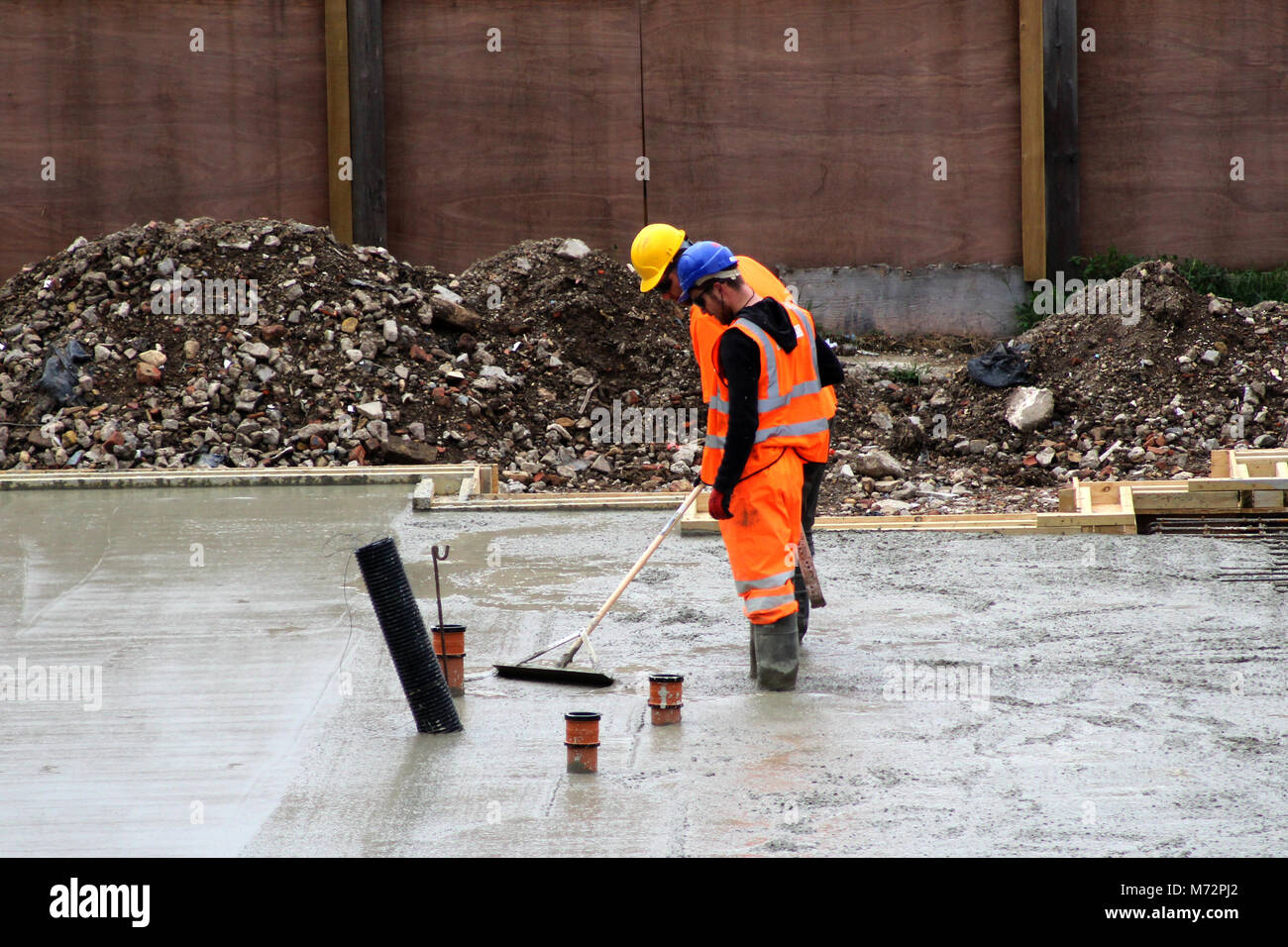 Preparare le basi per eco abitazioni civili Foto Stock