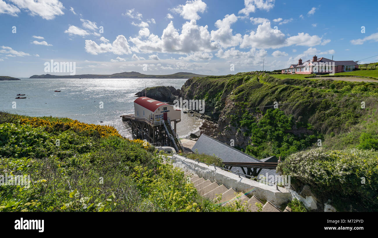 St David's scialuppa di salvataggio Stazione, Pembrokeshire, Galles Foto Stock