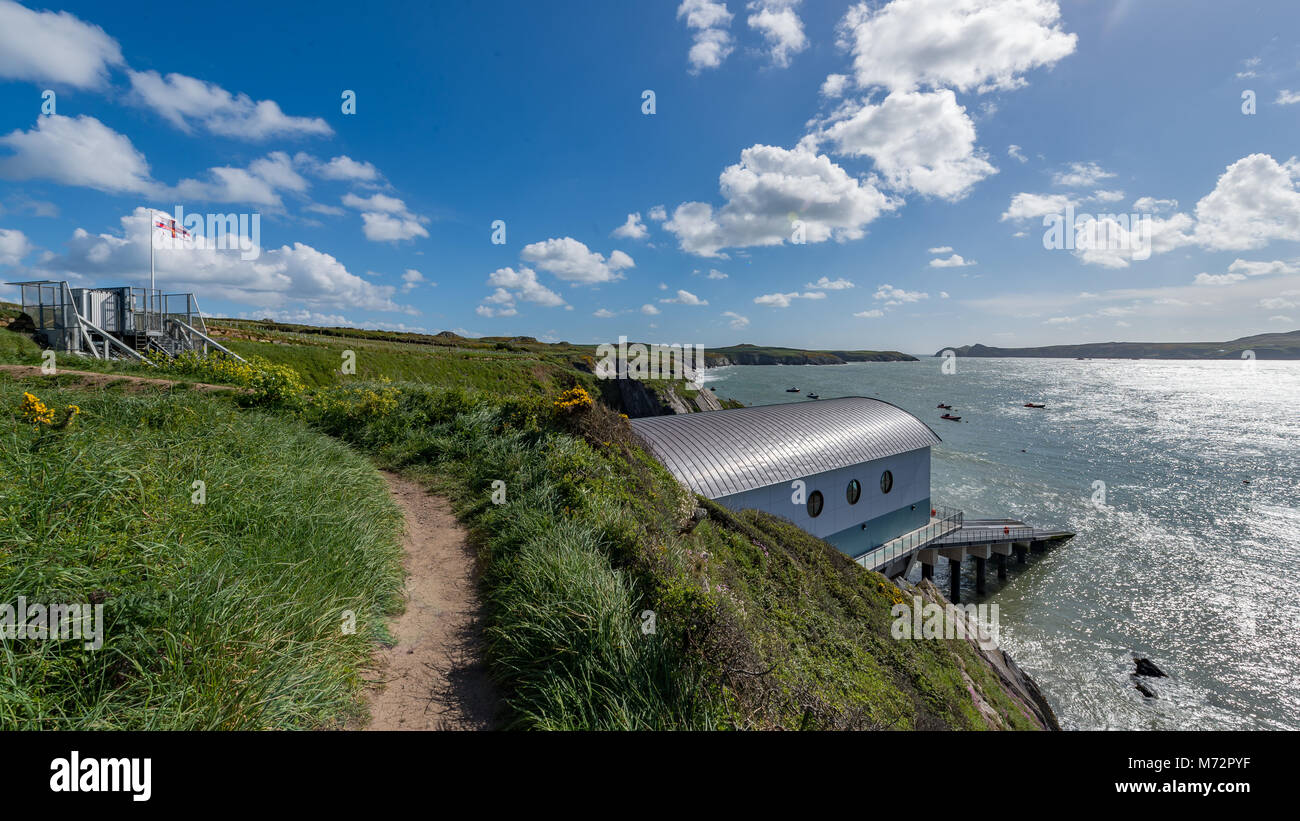 St David's scialuppa di salvataggio Stazione, Pembrokeshire, Galles Foto Stock