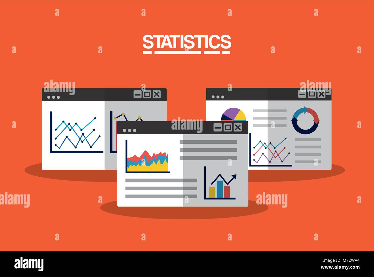 Le statistiche dei dati immagine aziendale Illustrazione Vettoriale