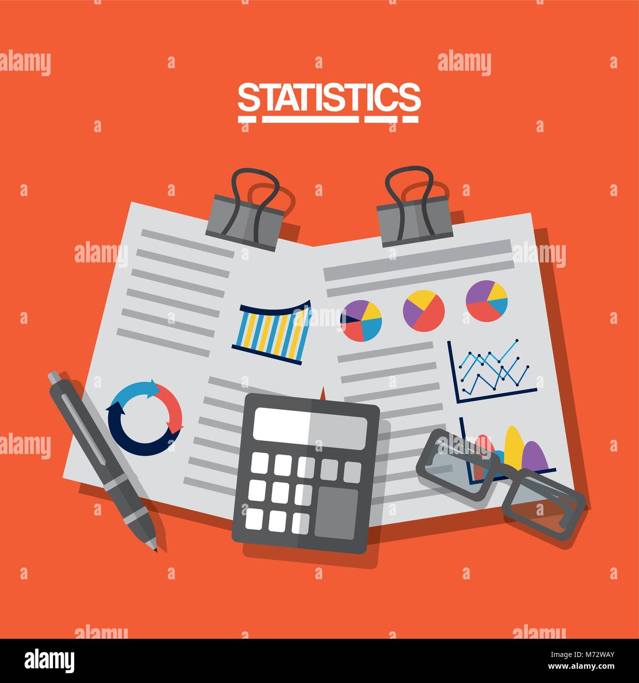 Le statistiche dei dati immagine aziendale Illustrazione Vettoriale