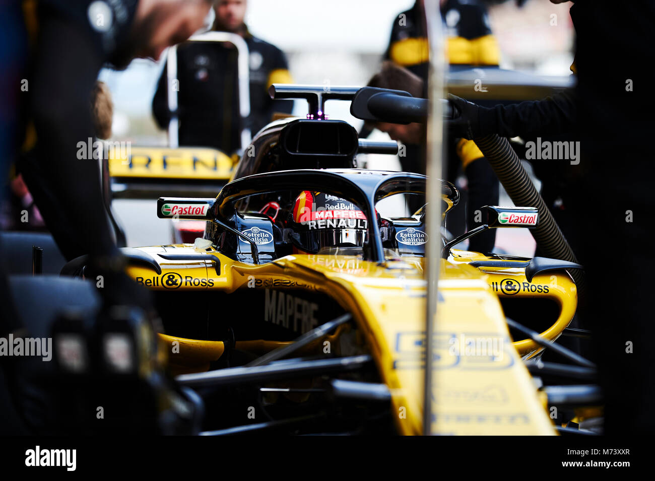 Barcellona, Spagna. 8 Marzo, 2018. Carlos Sainz di Renault Sport F1 Team in azione durante la pre-stagione di Formula Uno prova. Credito: Pablo Guillen Alamy News Foto Stock