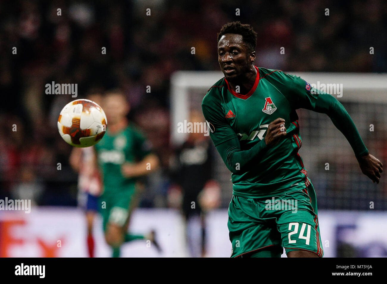 Madrid, Spagna. 8 Mar, 2018. Eder (Lokomotiv Moscu) in azione durante il match UEFA Europa League match tra Atlético de Madrid vs Lokomotiv Moscu a Wanda Metropolitano stadium in Spagna a Madrid, 8 marzo 2018. Credito: Gtres Información más Comuniación on line, S.L./Alamy Live News Foto Stock Madrid, Spagna. 8 Mar, 2018. Eder (Lokomotiv Moscu) in azione durante il match UEFA Europa League match tra Atlético de Madrid vs Lokomotiv Moscu a Wanda Metropolitano stadium in Spagna a Madrid, 8 marzo 2018. Credito: Gtres Información más Comuniación on line, S.L./Alamy Live News Foto Stock