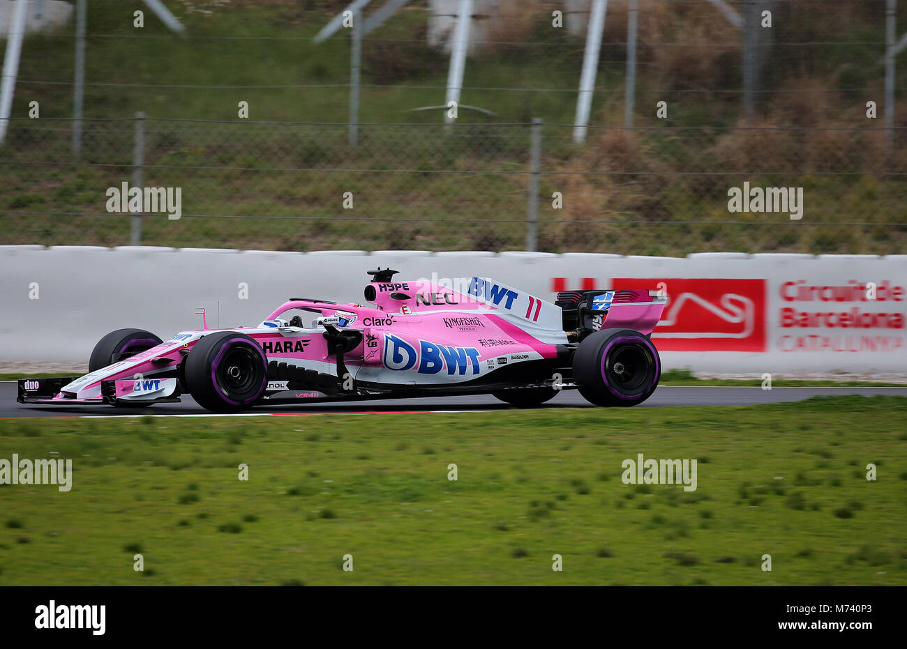 Barcellona, Spagna. 08 Mar, 2018. Force India di Sergio Perez durante il periodo della Formula 1 prove presso il circuito Barcelona-Catalunya, il 08 marzo 2018, a Barcellona, Spagna. Credito: Gtres Información más Comuniación on line, S.L./Alamy Live News Foto Stock Barcellona, Spagna. 08 Mar, 2018. Force India di Sergio Perez durante il periodo della Formula 1 prove presso il circuito Barcelona-Catalunya, il 08 marzo 2018, a Barcellona, Spagna. Credito: Gtres Información más Comuniación on line, S.L./Alamy Live News Foto Stock