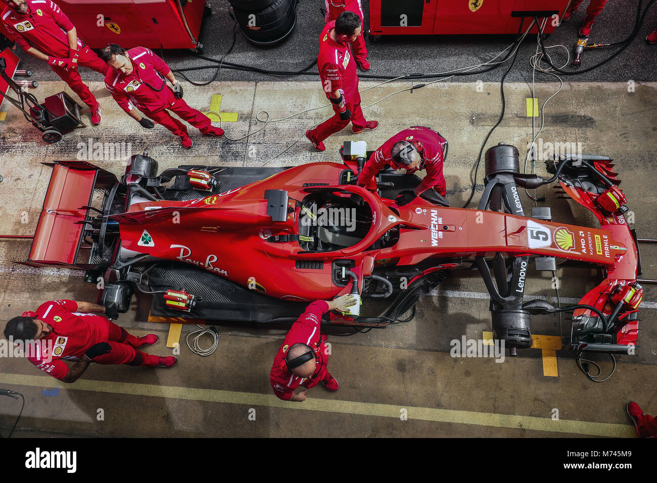 Box Ferrari Montmelo 08-03-2018 prova di Formula 1 Championship 2018 Foto Federico Basile / Insidefoto Foto Stock